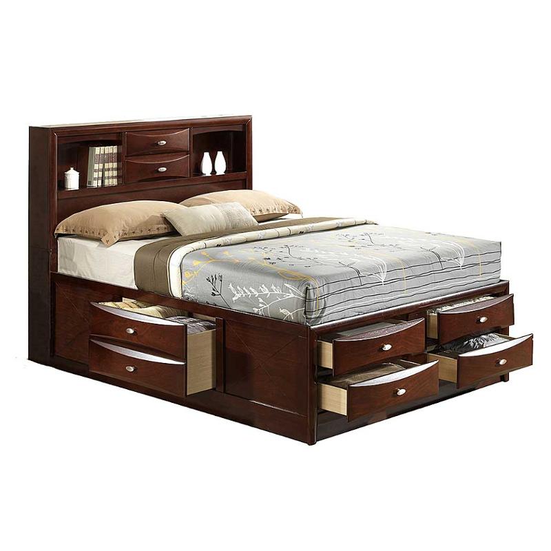 Linda-ma-kb Global Furniture Linda - Merlot Bedroom Furniture Bed