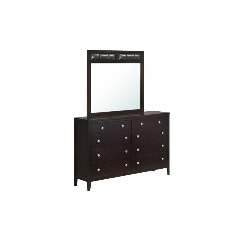 Rosa-ab-m Global Furniture Rosa - Antique Black And Black Bedroom Furniture Mirror