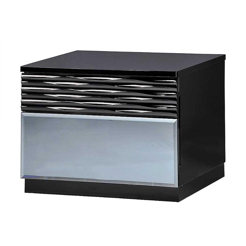 Manhattan-bl-ns Global Furniture Manhattan - Black Bedroom Furniture Nightstand