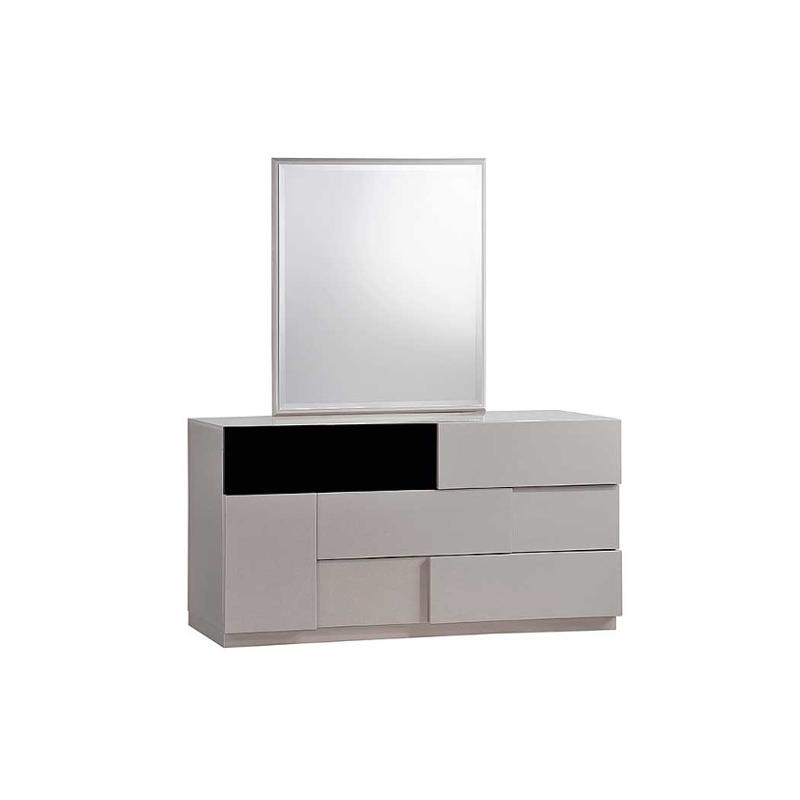 Bianca-gs-m Global Furniture Bianca - Gray And Silverline Bedroom Furniture Mirror