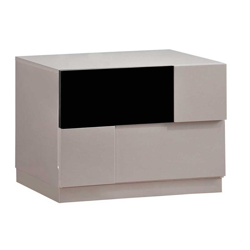 Bianca-gs-ns Global Furniture Bianca - Gray And Silverline Bedroom Furniture Nightstand
