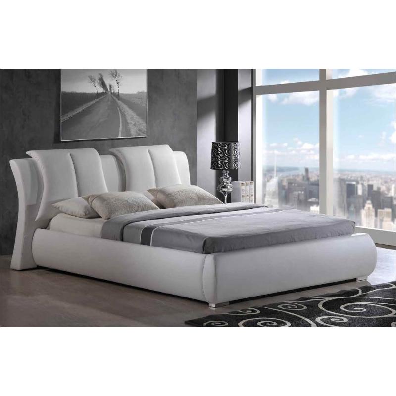 8269-wh-kb Global Furniture 8269 - White Bedroom Furniture Bed