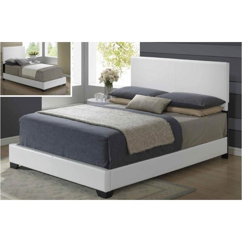 8103-wh-fb Global Furniture 8103 - White Bedroom Furniture Bed
