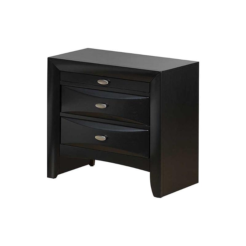 Linda-bl-ns Global Furniture Linda - Black Bedroom Furniture Nightstand