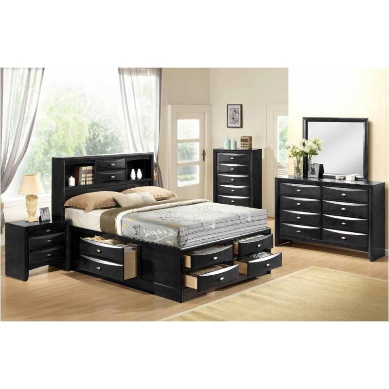 Linda-bl-qb Global Furniture Linda - Black Bedroom Furniture Bed