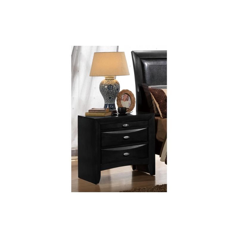 Celia-bl-ns Global Furniture Celia - Black Bedroom Furniture Nightstand