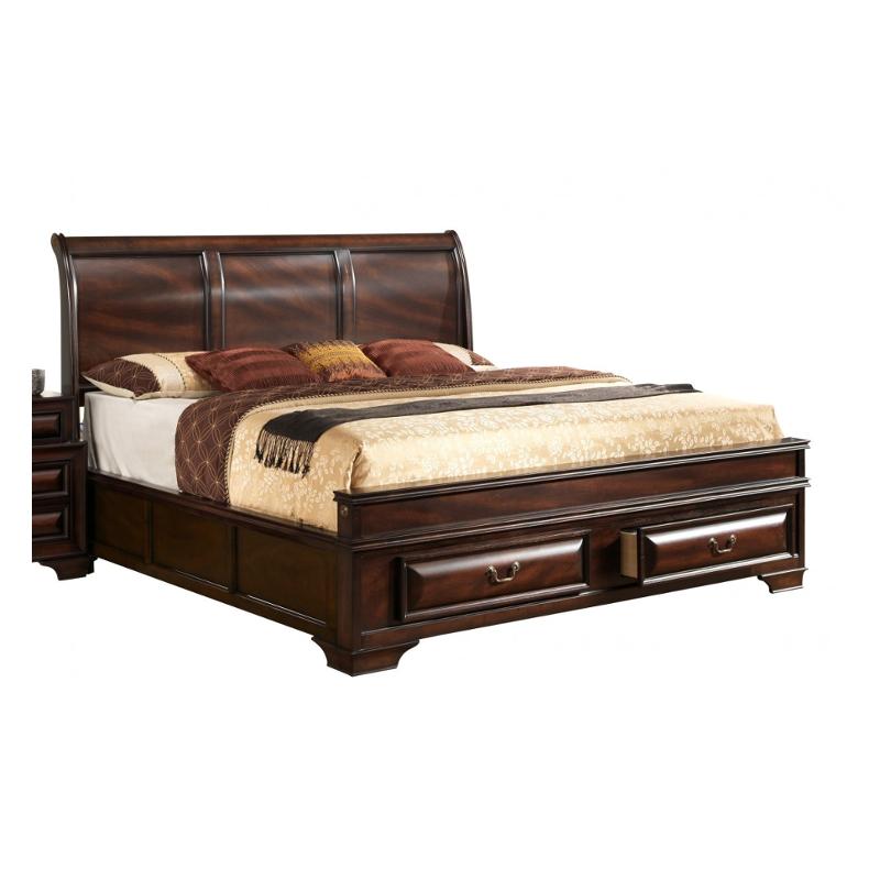 Sarina-vo-kb Global Furniture Sarina - Varnish Oak Bedroom Furniture Bed