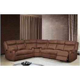 U8303-sectional-w - Chocolate Global Furniture U8303 - S-022 Chocolate Living Room Furniture Sectional