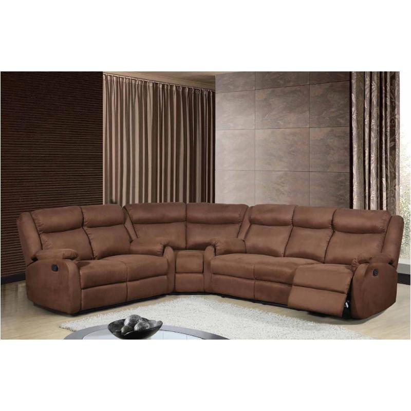 U8303-sectional-s - Chocolate Global Furniture U8303 - S-022 Chocolate Living Room Furniture Sectional