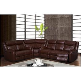 U9303c-sectional-w - Brown Global Furniture U9303c - Brown Living Room Furniture Sectional