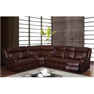 U9303c-sectional-l - Brown Global Furniture U9303c - Brown Living Room Furniture Sectional
