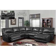 U1953-sectional-dt - Black Global Furniture U1953 - Black Living Room Furniture Sectional