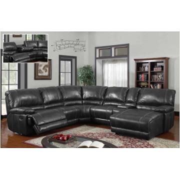 U1953-sectional-rc - Black Global Furniture U1953 - Black Living Room Furniture Sectional