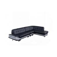 U7160-sectional-s - Nat-black/light Grey Global Furniture U7160 - Nat-black And Light Grey Living Room Furniture Sectional