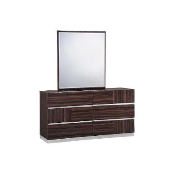 Tribeca-wg-m Global Furniture Tribeca - Wood Grain Bedroom Furniture Mirror