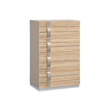 Grace-cz-ch Global Furniture Grace - Champagne And Zebra Cherry Bedroom Furniture Chest