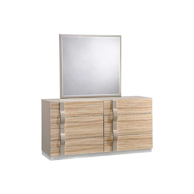 Grace-cz-m Global Furniture Grace - Champagne And Zebra Cherry Bedroom Furniture Mirror