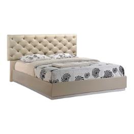 Grace-cz-kb Global Furniture Grace - Champagne And Zebra Cherry Bedroom Furniture Bed
