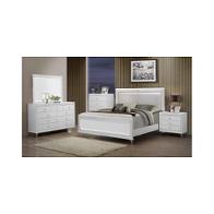 Catalina-mw-ch Global Furniture Catalina - Metallic White Bedroom Furniture Chest