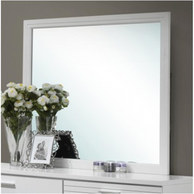 Natalie-wh-m Global Furniture Natalie - White Bedroom Furniture Mirror