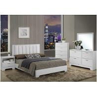 Natalie-wh-kb Global Furniture Natalie - White Bedroom Furniture Bed
