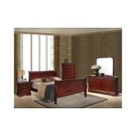 Philippe-ch-qb Global Furniture Philippe - Cherry Bedroom Furniture Bed