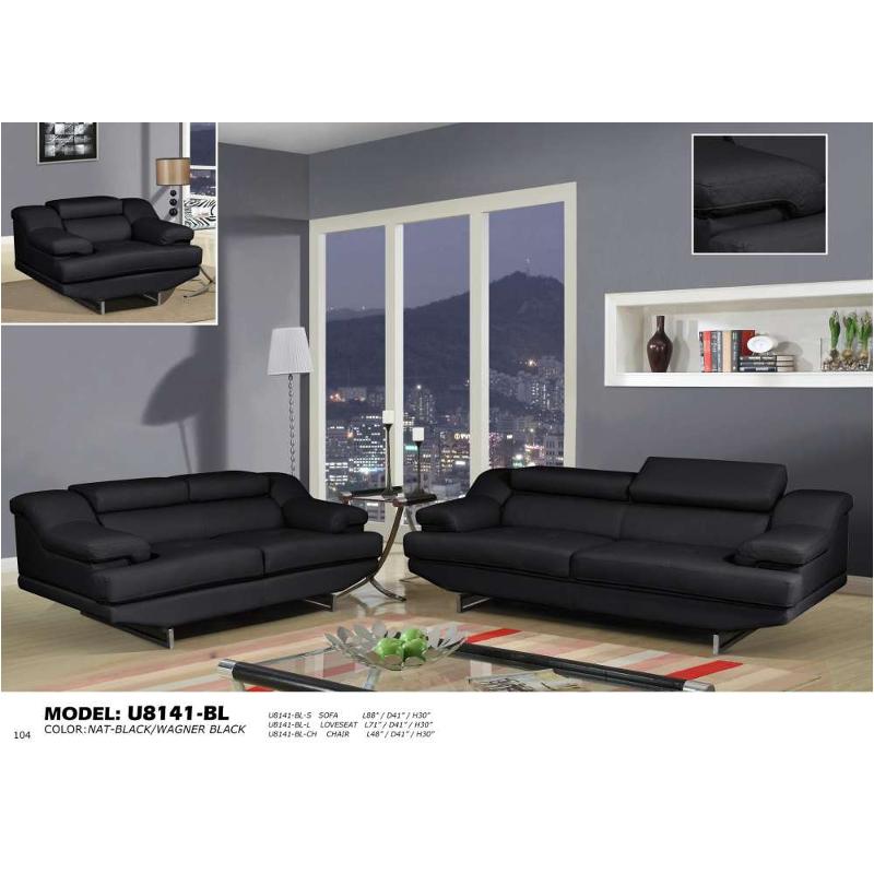 U8141-c - Nat-black And Wagner Black Global Furniture U8141 - Nat-black And Wagner Black Living Room Furniture Living Room Chair