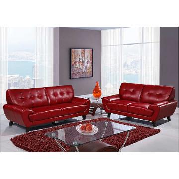 U7400-s - Leather Gel - Blanche Red Global Furniture U7400 - Leather Gel - Blanche Red Living Room Furniture Sofa