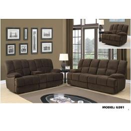 U201-s - Fabric - Dona Chocolate Global Furniture U201 - Fabric - Dona Chocolate Living Room Furniture Sofa