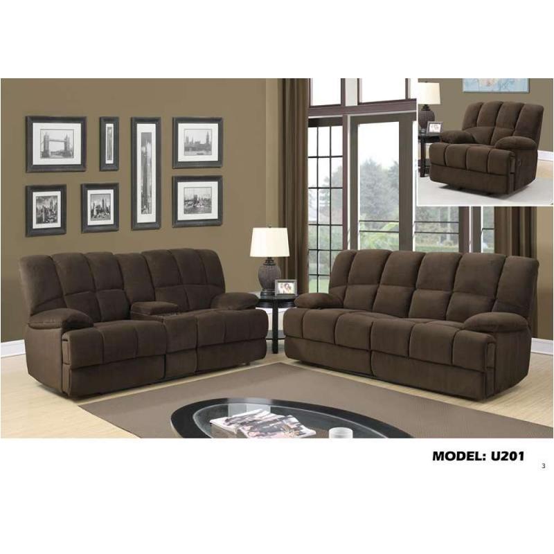 U201-l - Fabric - Dona Chocolate Global Furniture U201 - Fabric - Dona Chocolate Living Room Furniture Loveseat