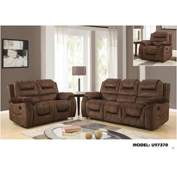 U97370-l - Chocolate Global Furniture U97370 - Chocolate Living Room Furniture Loveseat