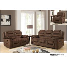 U97370-r - Chocolate Global Furniture U97370 - Chocolate Living Room Furniture Recliner