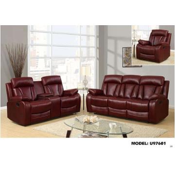 U97601-s - Burgundy Global Furniture U97601 - Burgundy Living Room Furniture Sofa