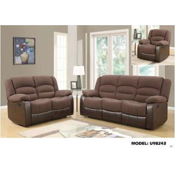 U98243-rl - Chocolate Global Furniture U98243 - Chocolate Living Room Furniture Loveseat