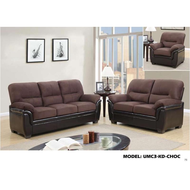 Umc3-l Rider Chocolate And Brown Global Furniture Umc3 - Rider Chocolate And Brown Living Room Furniture Loveseat
