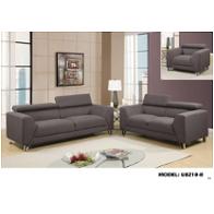 U8210-l - Fabric - Depalma Beluga Global Furniture U8210 - Fabric - Depalma Beluga Living Room Furniture Loveseat