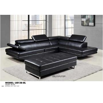 Bonded Black Global Furniture Sectional, Global Furniture Bonded Leather Sofa