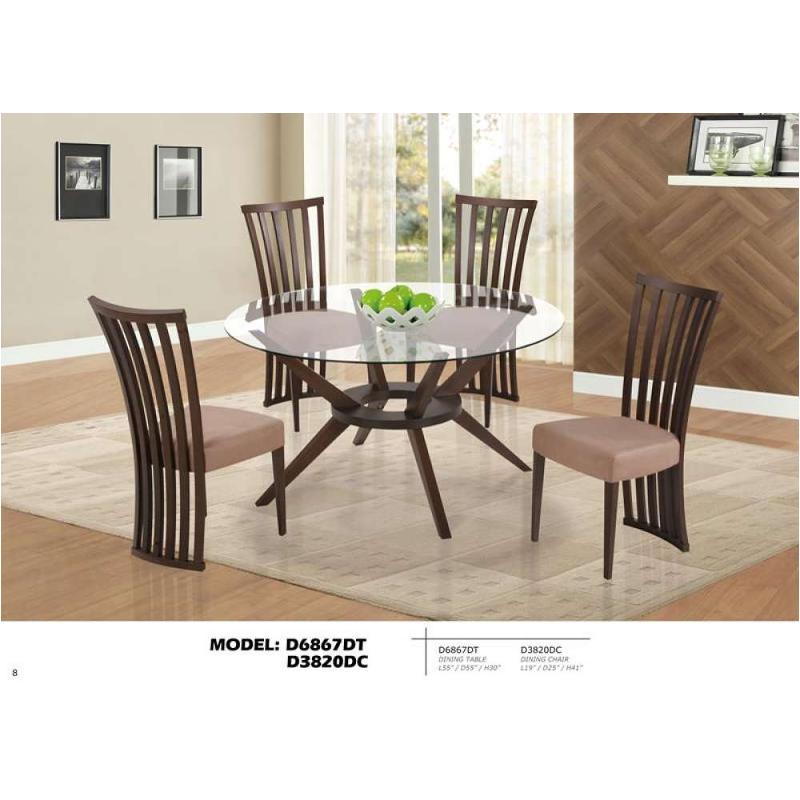 D6867dt Global Furniture 6867 Dining Room Furniture Dinette Table