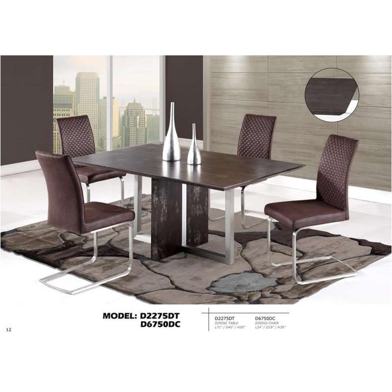 D2275dt Global Furniture 2275 Dining Room Furniture Dinette Table