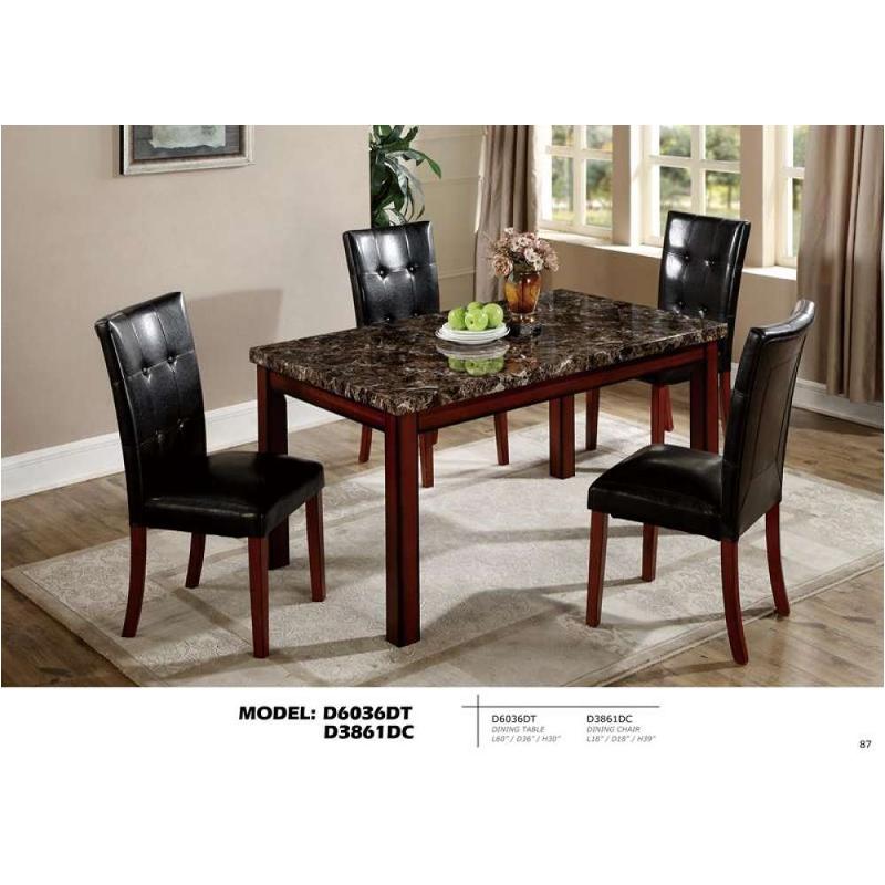 D6036dt Global Furniture 6036 Dining Room Furniture Dinette Table