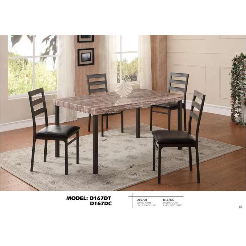 D167dt Global Furniture 167 Dining Room Furniture Dinette Table