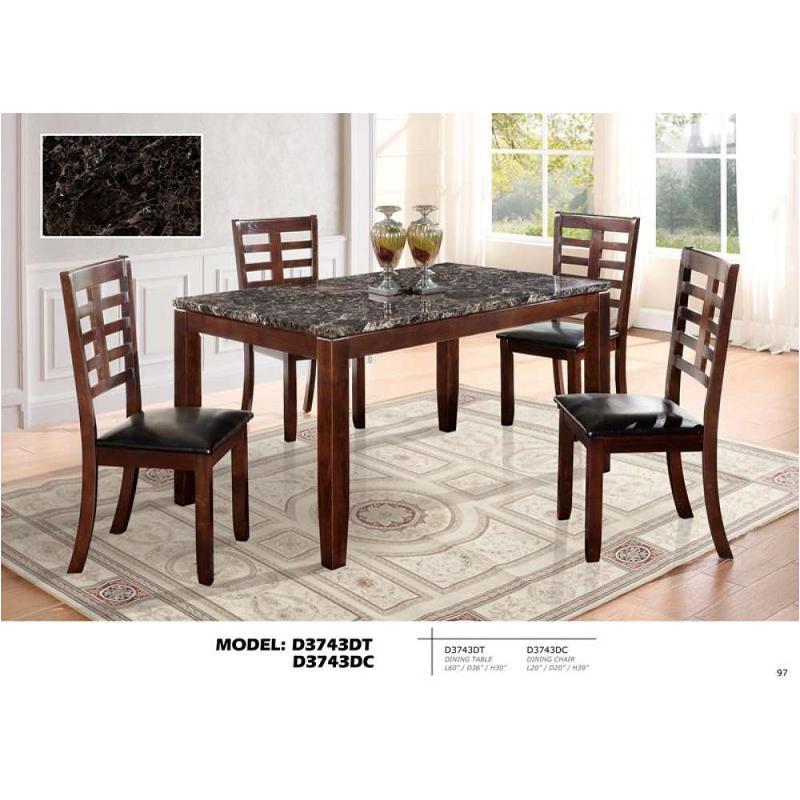 D3743dt Global Furniture 3743 Dining Room Furniture Dinette Table