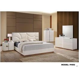 Paris-lc-kb Global Furniture Paris - Leather Cream Bedroom Furniture Bed