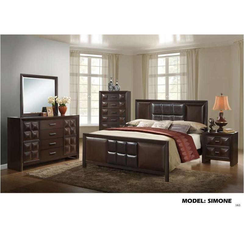 Simone-cb-ch Global Furniture Simone - Coco Brown Bedroom Furniture Chest