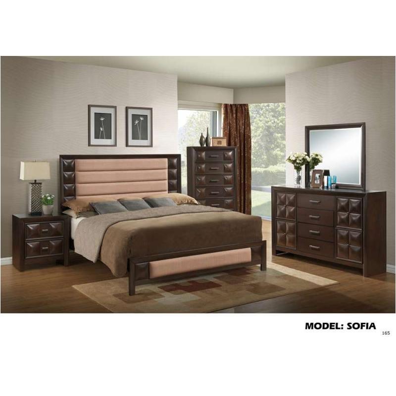 Sofia-cb-ch Global Furniture Sofia - Coco Brown Bedroom Furniture Chest