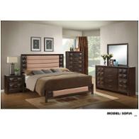 Sofia-cb-kb Global Furniture Sofia - Coco Brown Bedroom Furniture Bed