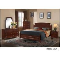 Leila-bc-qb Global Furniture Leila - Brown Cherry Bedroom Furniture Bed