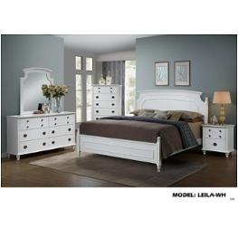 Leila-wh-kb Global Furniture Leila - White Bedroom Furniture Bed