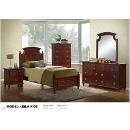 Leila-ch-fb Global Furniture Leila - Brown Cherry Bedroom Furniture Bed