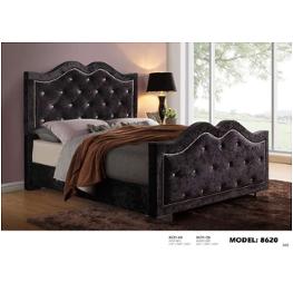 8620-bl-kb Global Furniture 8620 - Black Bedroom Furniture Bed